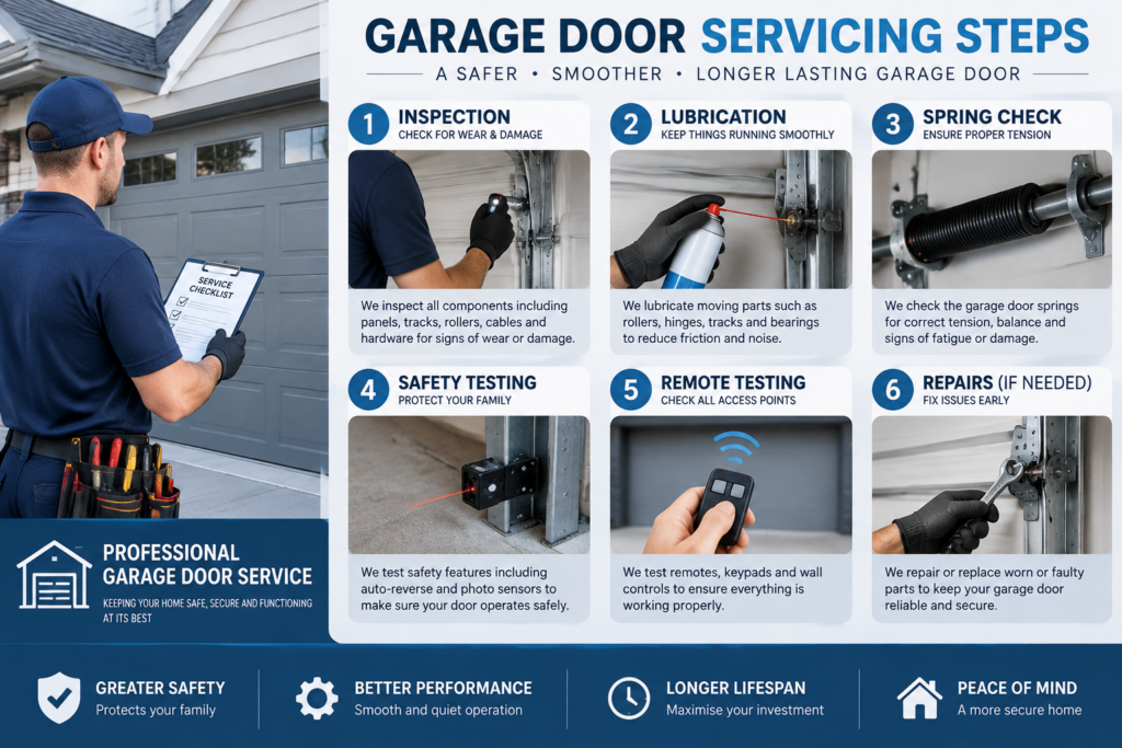Garage door servicing