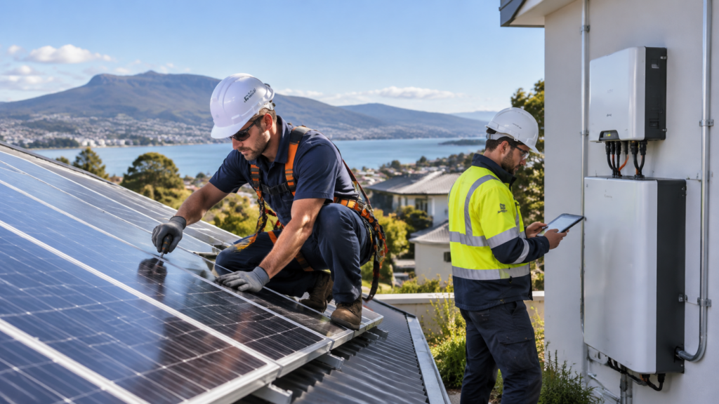 Hobart solar panels and batteries