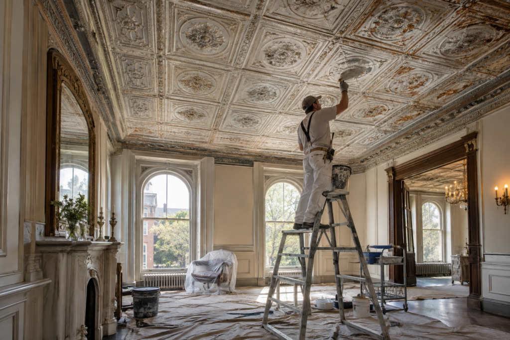 a pressed-steel repaint priced apart from a flat ceiling coat