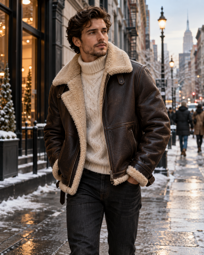 Shearling Leather Jacket