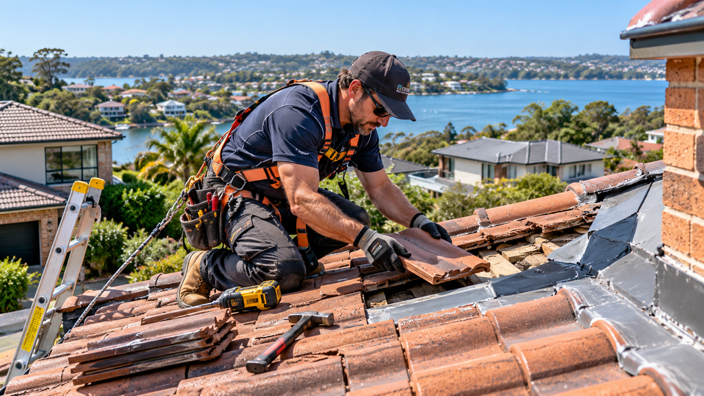 roofer working across the Sutherland Shir