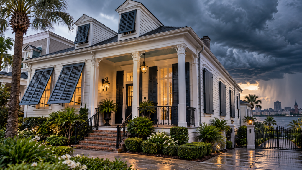 hurricane shutter installation in New Orleans