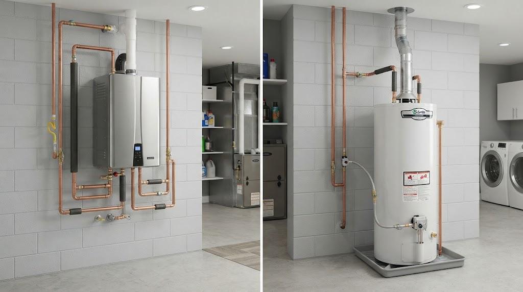 tankless vs conventional water heater