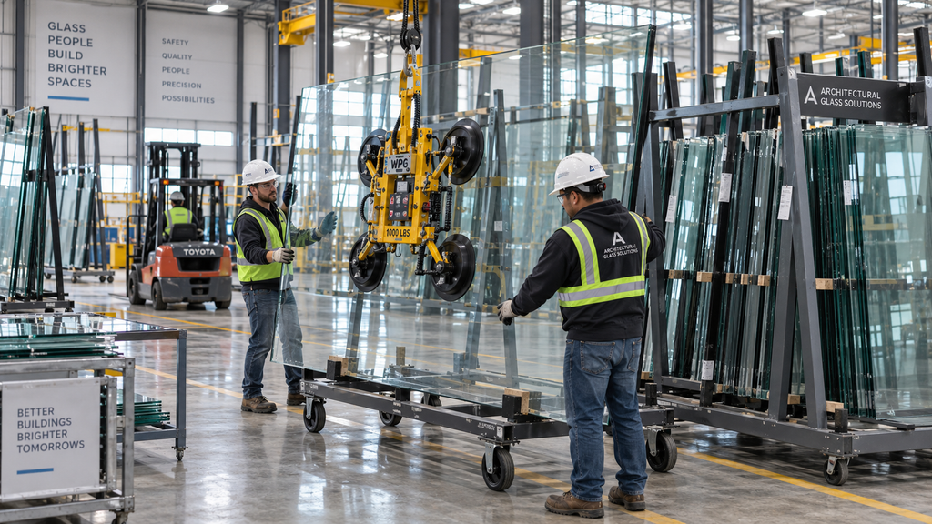 glass A-frame racks