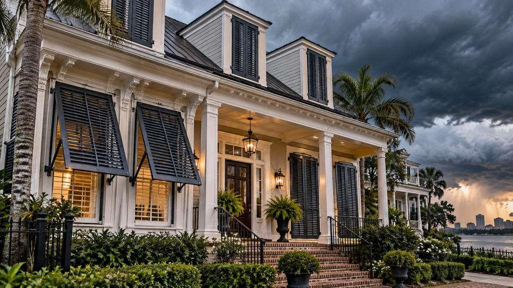 hurricane shutter installation in New Orleans